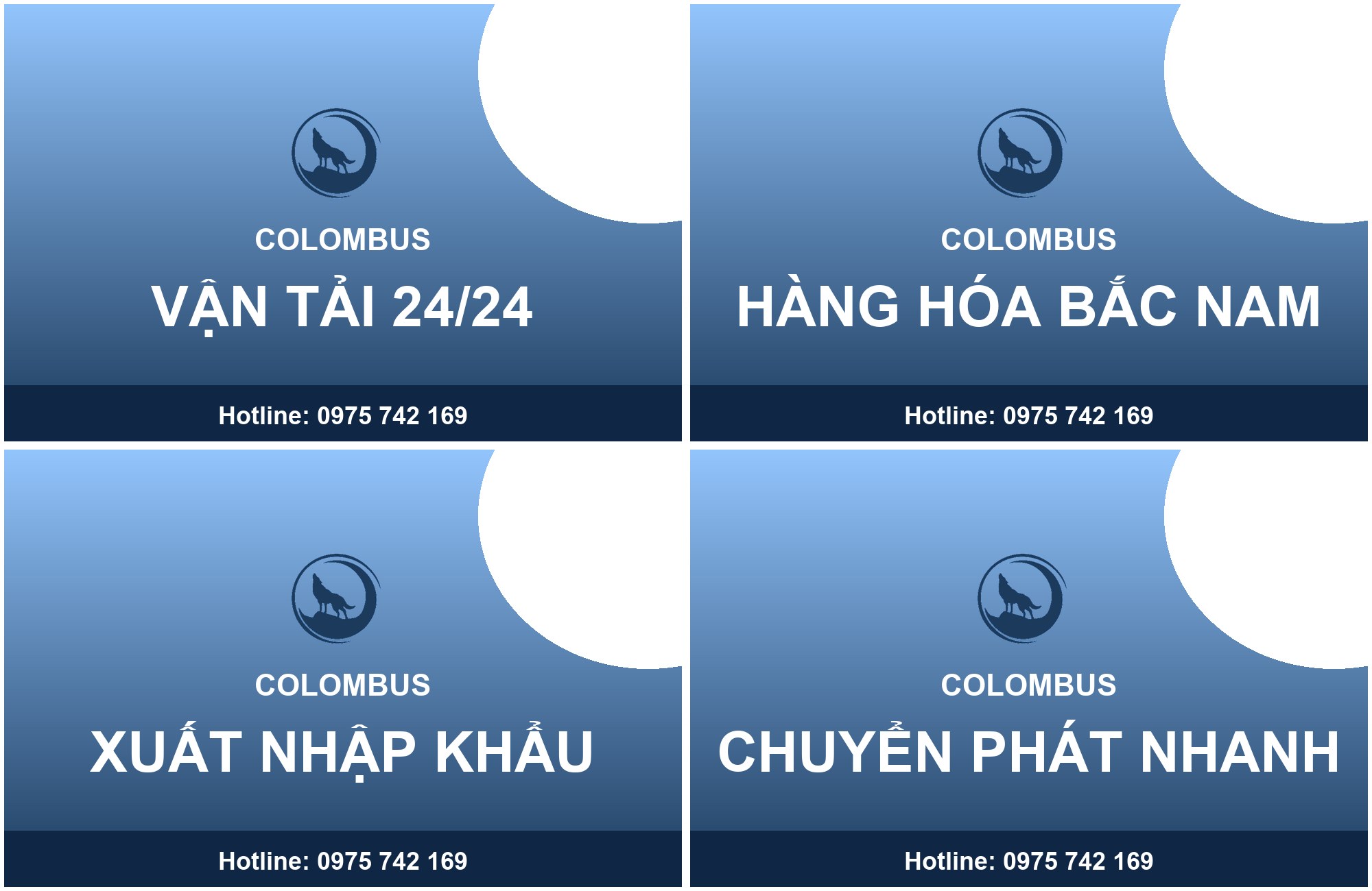 Đội xe Colombus - Vận tải, Hàng hóa Bắc Nam, Xuất nhập khẩu, Chuyển phát nhanh